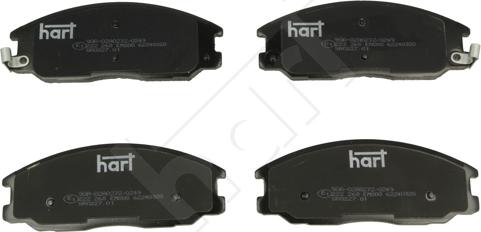 Hart 222 268 - Гальмівні колодки, дискові гальма autozip.com.ua