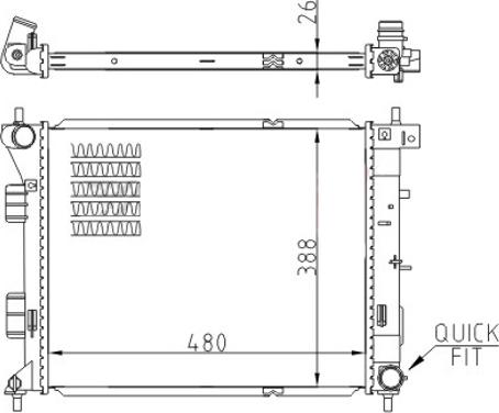 Hart 721 370 - Радіатор, охолодження двигуна autozip.com.ua