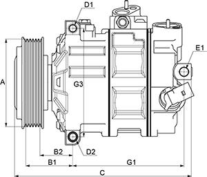 HC-Cargo 240955 - Компресор, кондиціонер autozip.com.ua