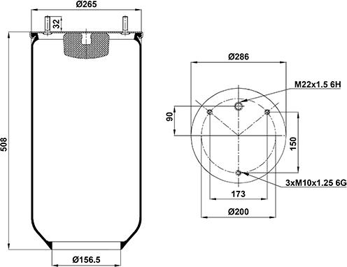 HD 020.811.S - Кожух пневматичної ресори autozip.com.ua