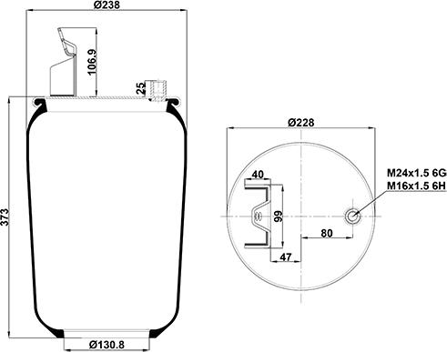 HD 020.7804.S - Кожух пневматичної ресори autozip.com.ua