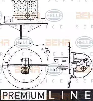 HELLA 9ML 351 303-271 - Опір, реле, вентилятор салону autozip.com.ua