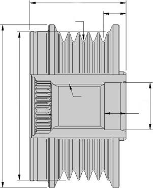 HELLA 9XU 358 039-141 - Ремінний шків, генератор autozip.com.ua