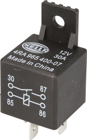 HELLA 4RA 965 400-071 - Реле, робочий струм autozip.com.ua