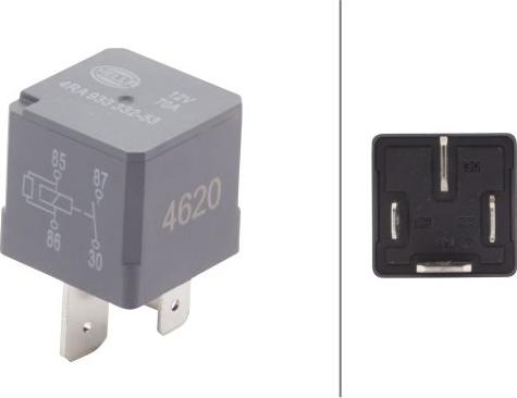 HELLA 4RA 933 332-531 - Реле, робочий струм autozip.com.ua