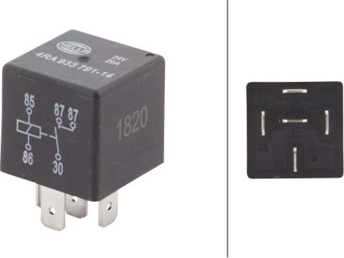 HELLA 4RA 933 791-141 - Реле, робочий струм autozip.com.ua