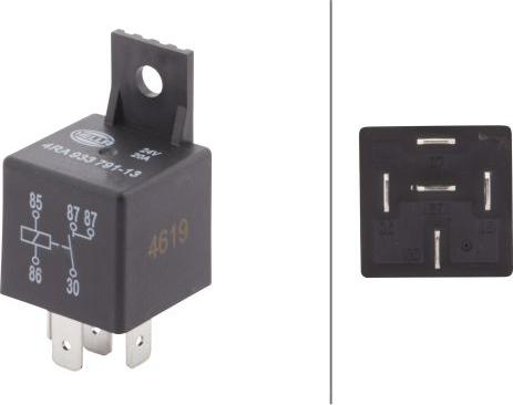 HELLA 4RA 933 791-131 - Реле, робочий струм autozip.com.ua