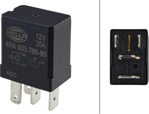 HELLA 4RA 933 766-801 - Реле, робочий струм autozip.com.ua