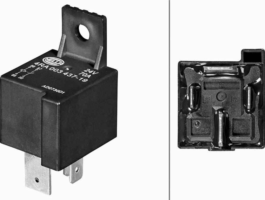 HELLA 4RA 003 437-181 - Реле, робочий струм autozip.com.ua