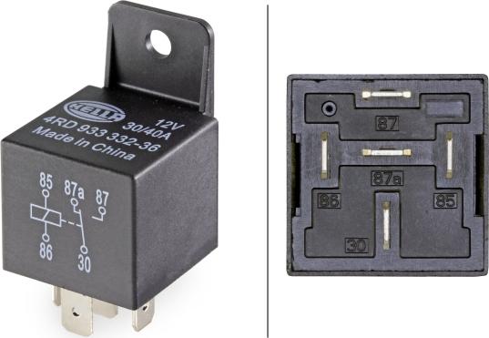 HELLA 4RD 933 332-361 - Реле, робочий струм autozip.com.ua