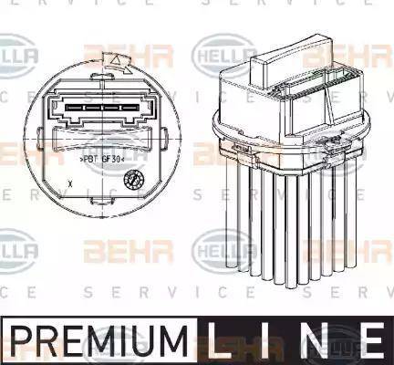 HELLA 5DS 351 320-011 - Регулятор, вентилятор салону autozip.com.ua