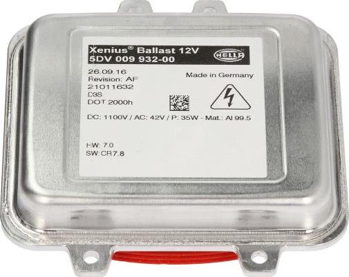 HELLA 5DV 009 932-001 - Попередньо включений прилад, газорозрядна лампа autozip.com.ua
