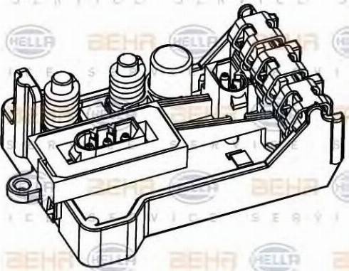 HELLA 5HL 351 321-151 - Регулятор, вентилятор салону autozip.com.ua