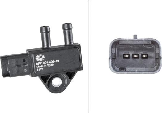 HELLA 6PP 009 409-101 - Датчик, тиск вихлопних газів autozip.com.ua
