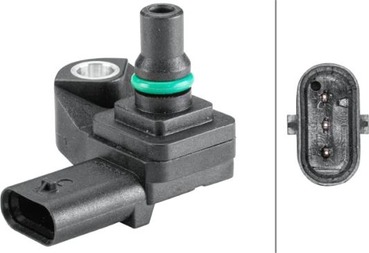 HELLA 6PP 358 152-401 - Датчик, тиск у впускний трубі autozip.com.ua