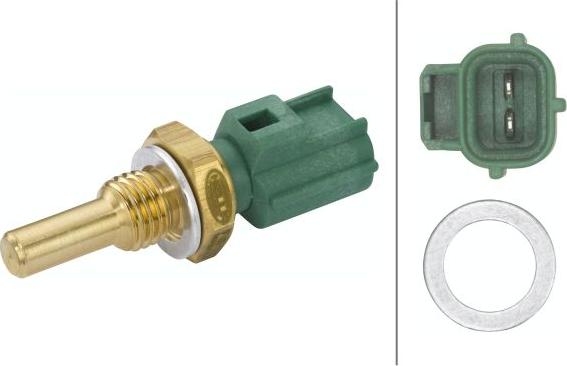 HELLA 6PT 009 107-481 - Датчик, температура охолоджуючої рідини autozip.com.ua
