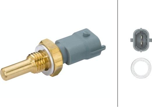 HELLA 6PT 009 107-611 - Датчик, температура охолоджуючої рідини autozip.com.ua