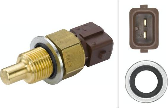 HELLA 6PT 009 309-201 - Датчик, температура охолоджуючої рідини autozip.com.ua