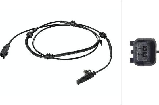 HELLA 6PU 010 039-791 - Датчик ABS, частота обертання колеса autozip.com.ua