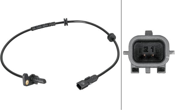 HELLA 6PU 012 806-881 - Датчик ABS, частота обертання колеса autozip.com.ua