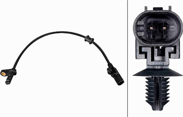 HELLA 6PU 358 216-491 - Датчик ABS, частота обертання колеса autozip.com.ua