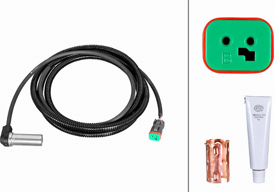 HELLA 6PU 230 052-311 - Датчик ABS, частота обертання колеса autozip.com.ua