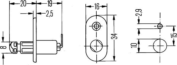 HELLA 6ZF 004 365-041 - Вимикач, контакт двері autozip.com.ua