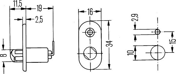 HELLA 6ZF 004 365-011 - Вимикач, контакт двері autozip.com.ua
