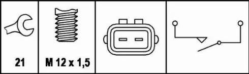 HELLA 6ZF 008 621-141 - Датчик, контактний перемикач, фара заднього ходу autozip.com.ua