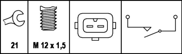 HELLA 6ZF 007 673-001 - Датчик, контактний перемикач, фара заднього ходу autozip.com.ua