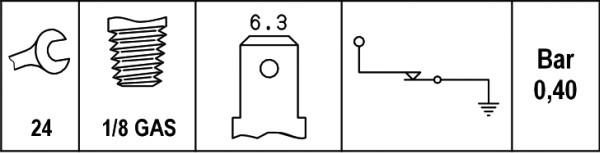 HELLA 6ZF 007 392-001 - Датчик, тиск масла autozip.com.ua