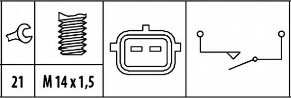 HELLA 6ZF 181 612-051 - Датчик, контактний перемикач, фара заднього ходу autozip.com.ua