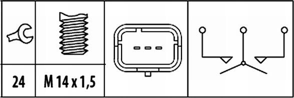 HELLA 6ZF 181 612-071 - Датчик, контактний перемикач, фара заднього ходу autozip.com.ua