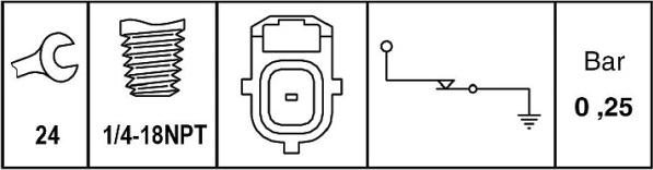 HELLA 6ZL 009 600-081 - Датчик, тиск масла autozip.com.ua