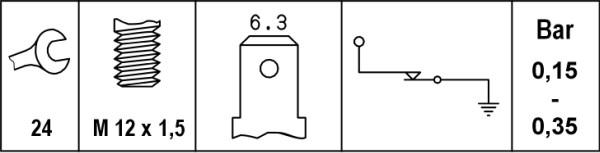 HELLA 6ZL 008 280-061 - Датчик, тиск масла autozip.com.ua