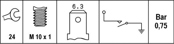 HELLA 6ZL 003 259-481 - Датчик, тиск масла autozip.com.ua