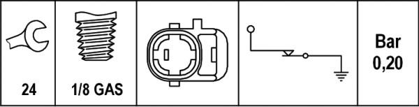 HELLA 6ZL 003 259-511 - Датчик, тиск масла autozip.com.ua