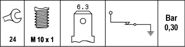 HELLA 6ZL 003 259-641 - Датчик, тиск масла autozip.com.ua