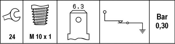 HELLA 6ZL 003 259-011 - Датчик, тиск масла autozip.com.ua