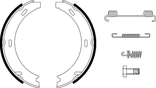 HELLA 8DA 355 050-441 - Комплект гальм, ручник, парковка autozip.com.ua