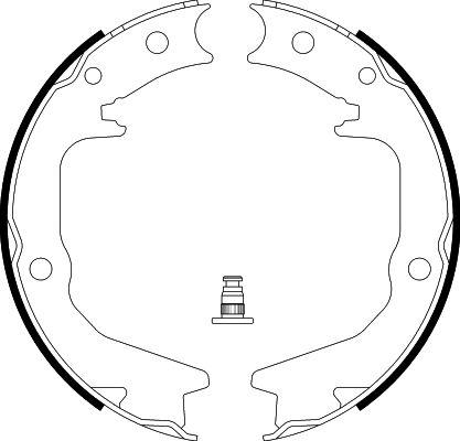 HELLA 8DA 355 050-631 - Комплект гальм, ручник, парковка autozip.com.ua