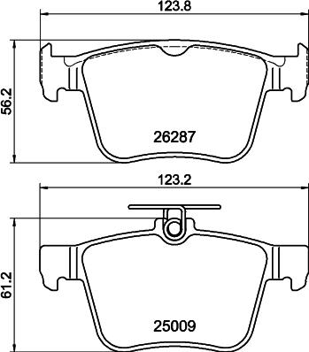 HELLA 8DB 355 044-951 - Гальмівні колодки, дискові гальма autozip.com.ua