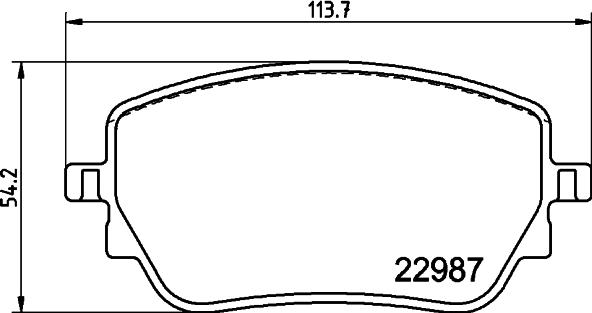 HELLA 8DB 355 044-181 - Гальмівні колодки, дискові гальма autozip.com.ua