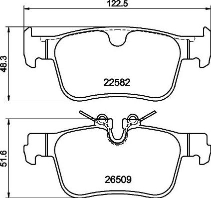 HELLA 8DB 355 044-311 - Гальмівні колодки, дискові гальма autozip.com.ua