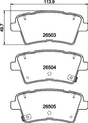 HELLA 8DB 355 044-231 - Гальмівні колодки, дискові гальма autozip.com.ua