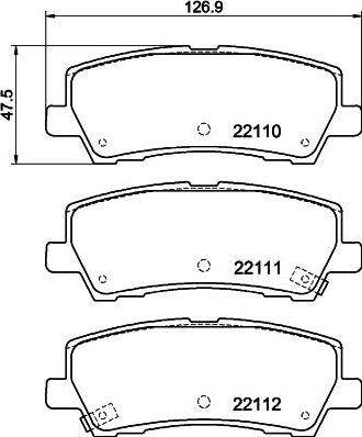 HELLA 8DB 355 044-271 - Гальмівні колодки, дискові гальма autozip.com.ua