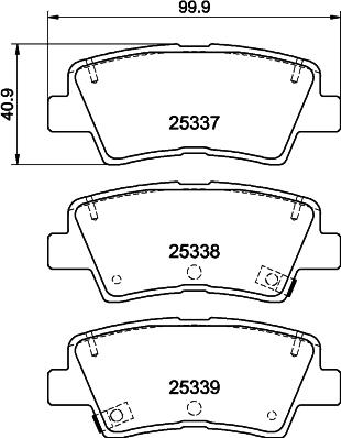 HELLA 8DB 355 044-731 - Гальмівні колодки, дискові гальма autozip.com.ua