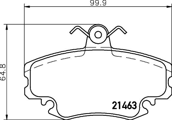 HELLA 8DB 355 045-591 - Гальмівні колодки, дискові гальма autozip.com.ua