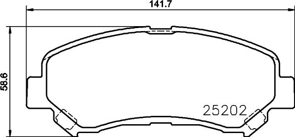 HELLA 8DB 355 045-191 - Гальмівні колодки, дискові гальма autozip.com.ua