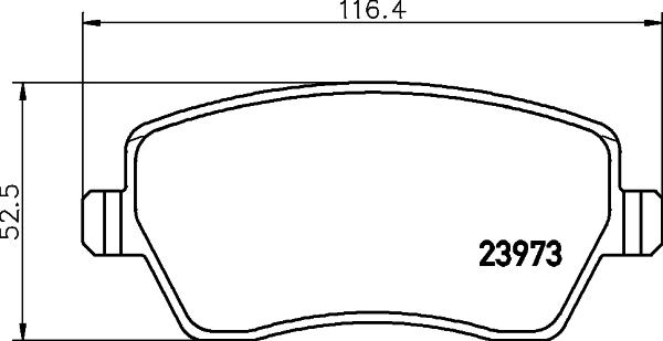 HELLA 8DB 355 045-111 - Гальмівні колодки, дискові гальма autozip.com.ua